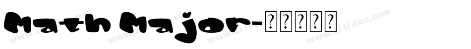 Math Major字体转换